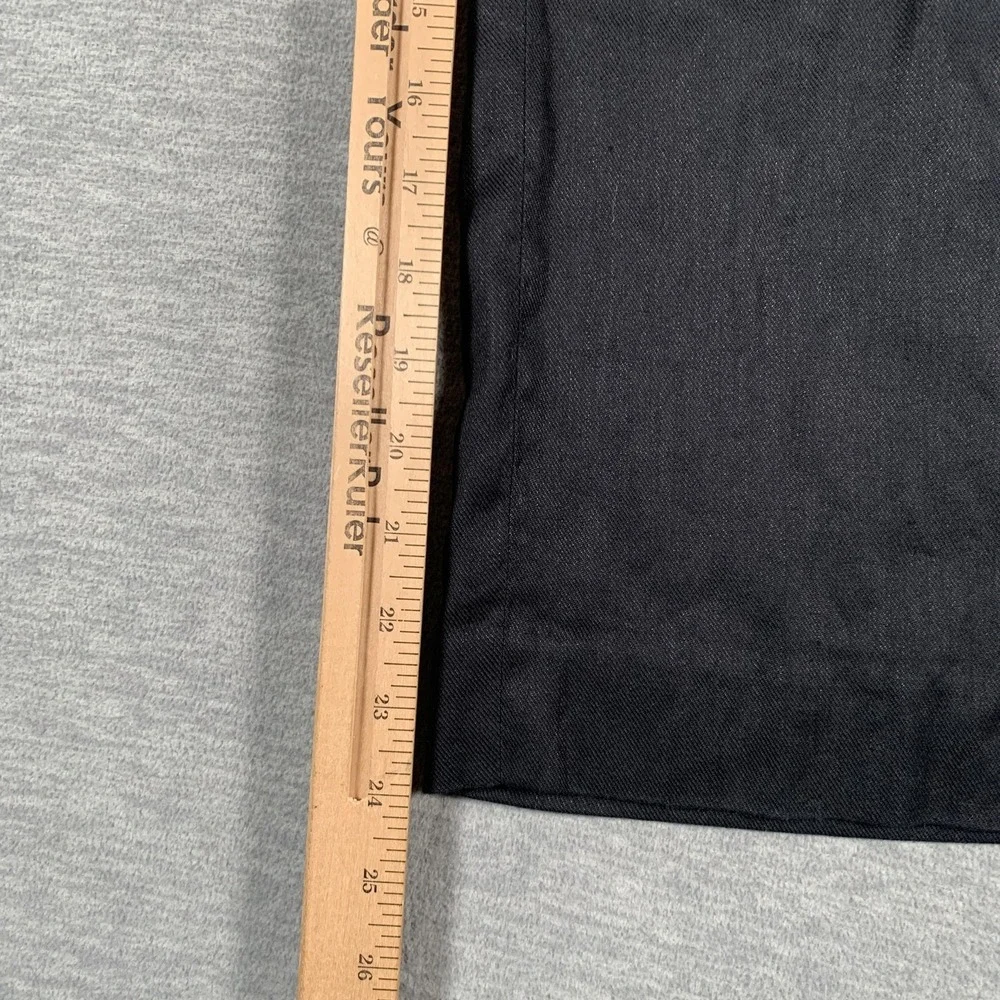 Banana Republic Pants Womens 6 Black Linen Blend Wide Leg Cropped‎ Trousers Work